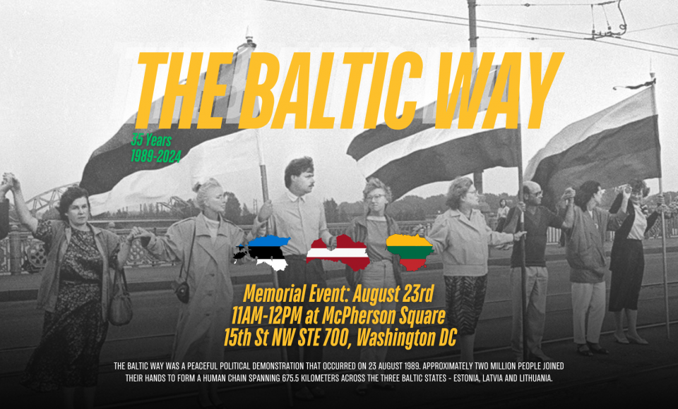 INVITATION | Join us to commemorate 35 years since the Baltic Way