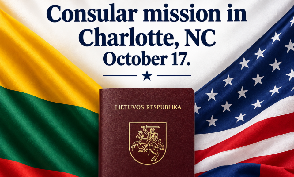 Consular services will be provided in Charlotte, North Carolina, on October 17